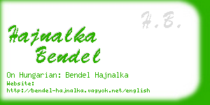 hajnalka bendel business card